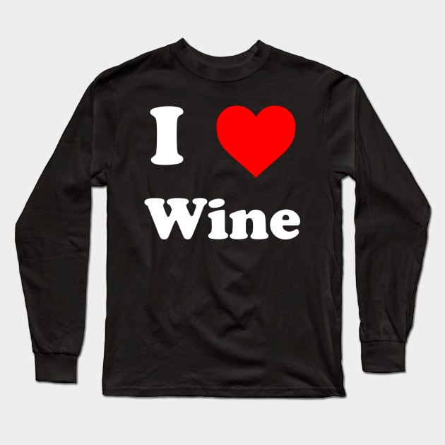 I Heart Wine Long Sleeve T-Shirt by GrayDaiser